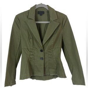 Intermix Luck Lace Up Blazer Green Size Small